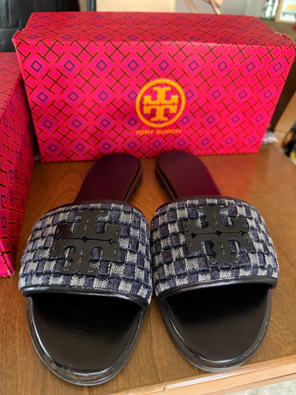 Tory Burch Everly Slide - Denim Sz 10